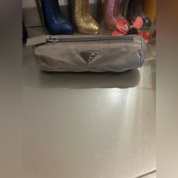 COPY - Authentic Prada Small Silver Cosmetic/Lipstick/Accessories Bag. - Picture 2 of 7
